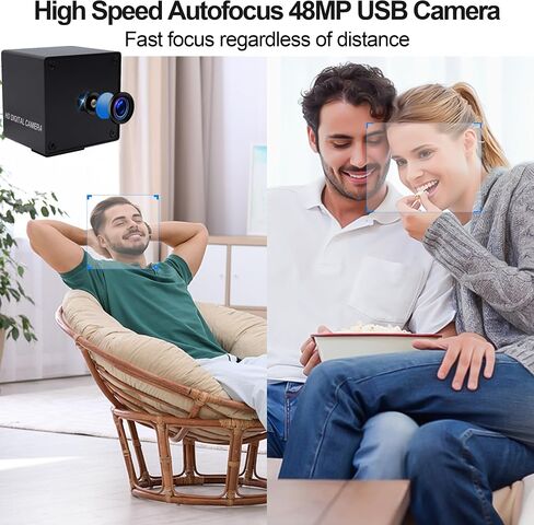 وحدة كاميرا USB 48 ميجابكسل، كاميرا ويب 8K، 4K 30 إطارًا في الثانية، رؤية ليلية ملونة، كاميرا ضبط تلقائي للصورة عالية السرعة، كاميرا Lightburn، زاوية عرض 70 درجة، كاميرا أمان صناعية لتدفق التعرف على الوجه، الكمبيوتر الشخصي/الكمبيوتر المحمول in Kuwait