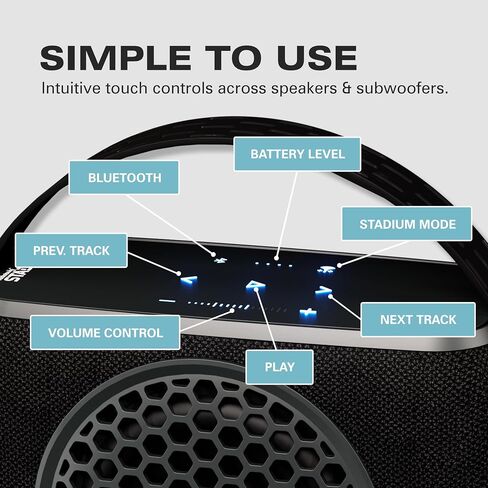 Rocksteady Stadium 2: Four Speakers Bundle - Immersive, connectible, and up to 150 ft of range. Up to 30 hours of battery life. in Saudi Arabia