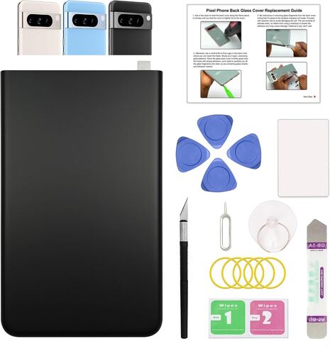 متوافق مع استبدال الغطاء الزجاجي الخلفي لهاتف Pixel 8 Pro، الزجاج الخلفي لهاتف Pixel 8 Pro لجميع شركات النقل، يتضمن أدوات الإصلاح والتعليمات، خليج in Kuwait