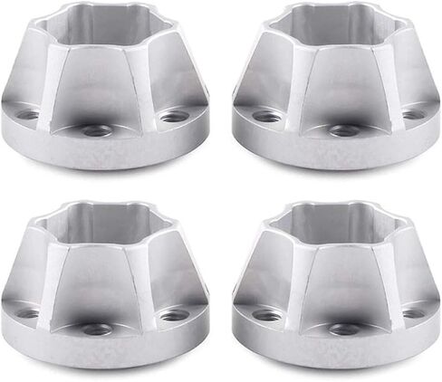 INJORA RC Car 12mm Wheel Hex Hub Metal Accessories Set 4pcs for 1/10 RC Crawler 1.9inch or 2.2inch Wheel Rim Axial SCX10 TRX4 D90 (Silver 6mm) in Saudi Arabia