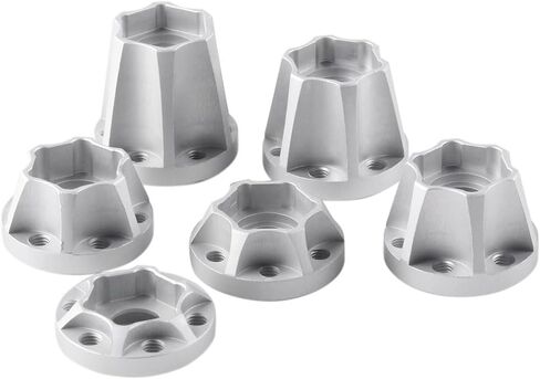 INJORA RC Car 12mm Wheel Hex Hub Metal Accessories Set 4pcs for 1/10 RC Crawler 1.9inch or 2.2inch Wheel Rim Axial SCX10 TRX4 D90 (Silver 6mm) in Saudi Arabia