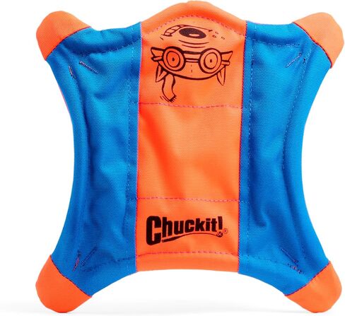 لعبة Chuckit Flying Squirrel Fetch Dog، حجم صغير (قطر 8.25 بوصة)، برتقالي وأزرق، لسلالات الكلاب الصغيرة in Kuwait