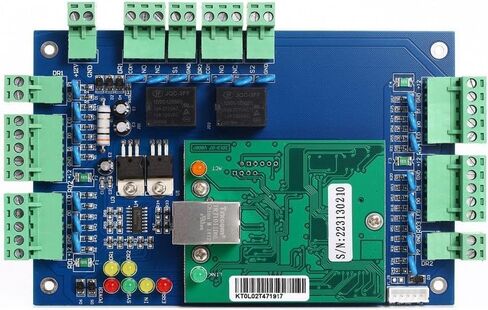 طقم التحكم في الوصول الآمن بـ 4 أبواب IP مع علبة معدنية، صندوق طاقة 110 فولت، قارئ لوحة مفاتيح معدنية + زر خروج بالأشعة تحت الحمراء + قارئ تسجيل سطح المكتب + سلاسل مفاتيح/بطاقات RFID تطبيق الهاتف يفتح الباب عن بعد in Kuwait