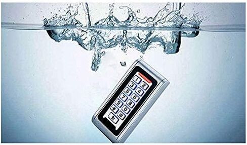 طقم التحكم في الوصول الآمن بـ 4 أبواب IP مع علبة معدنية، صندوق طاقة 110 فولت، قارئ لوحة مفاتيح معدنية + زر خروج بالأشعة تحت الحمراء + قارئ تسجيل سطح المكتب + سلاسل مفاتيح/بطاقات RFID تطبيق الهاتف يفتح الباب عن بعد in Kuwait