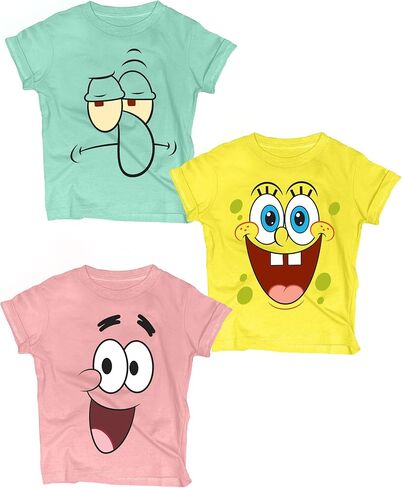 تي شيرت برسومات سبونج بوب سكوير بانتس (مجموعات) ملابس باتريك ستار سكويدوارد بلانكتون غاري للأطفال الصغار/أعياد الميلاد للأطفال in Kuwait