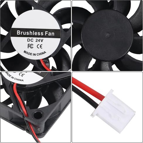 4PCS 6010 DC 12V Fan 60x60x10mm Brushless Cooling Fan Quiet 60mm Fan 2Pin Computer Case Cooling Fan 3D Printer Fan in Saudi Arabia