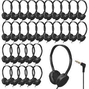 Kids Headphones Bulk 24 Pack for Classroom School, Durable Wholesale Wired Headphones for Kids Student Boys Girls Adults (002 Headphones)