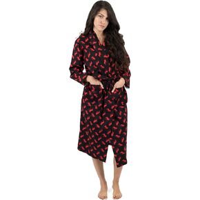 Leveret Womens Flannel Robe Christmas Robe (Size X-Small-XX-Large)