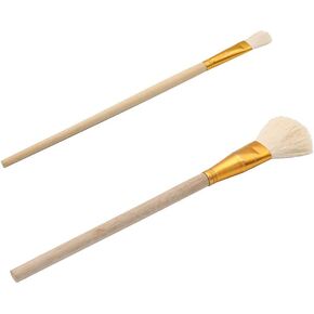 Gilding Brush, Goat Hair Brush, Leaf Sweeper, Paint Brush for Edible Gold Leaf, Gold Flakes, Gold Leaf Sheets (Type2 &Type7
