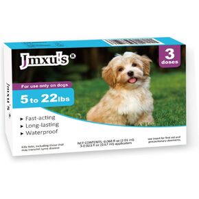 Flea and Tick Prevention for Dogs, Dog Flea & Tick Control with Fipronil, Long-Lasting and Fast-Acting Topical Flea & Tick Treatment Drops for Medium Dogs, 23 to 44 lbs, 3 Doses