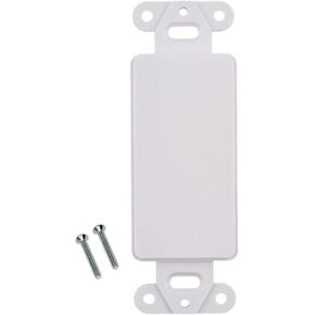 1 Port Wall Plate Keystone Insert, 1 Single Gang Jack White WallPlate (10 Pack)