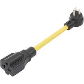 Short Angle Extension Cord, Right Turn/Right Angle Male to Female Extension Cord,Rightward Angled 3-Prong Cord,5-15P to 5-15R Right Angle Power Cord. Heavy Duty 12AWG