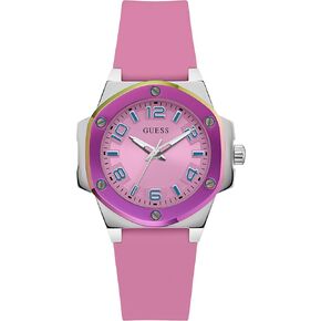 GUESS Ladies 38mm Watch - White Strap White Dial Two-Tone Case