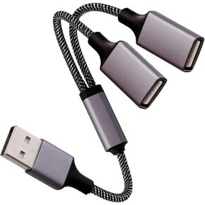 USB C Splitter Cable(10 inch long), USB splitter 1 in 2 out,1 USB C to Dual USB C Female Adapter support Data transfer, 2-in-1 Type C Splitter Cable for iMac/iPhone 15/iPad Pro Air 5/PC Etc