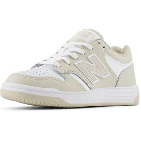 New Balance Boy's 480 V1 Lace-Up Sneaker, White/White, 6 Big Kid