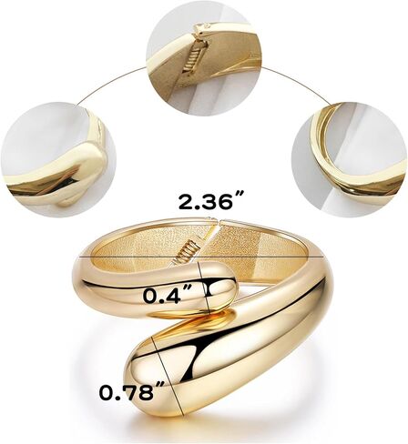 choice of all Gold Cuff Bracelets for Women Chunky Bangle Bracelets Open Wide Wire Bracelets Gold Wrist Cuff Wrap Bracelet Irregular Wrist Cuffs for Teen Girls in Kuwait