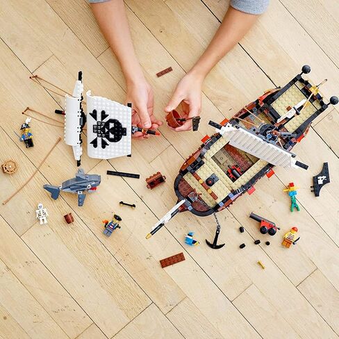 LEGO Creator 3in1 Pirate Ship 31109 Building Set - Toy Ship with Inn, Skull Island, Featuring 4 Minifigures, Shark Figure, Gift for Kids, Boys, and Girls Ages 9+ Years Old in Saudi Arabia