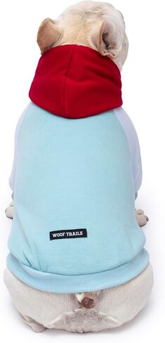 Color Block Dog Hoodie Dog Clothes Extra Warm Fleece Lining Stretchy Fit for Small Medium Large Dogs (Purple Cream, Medium) in Saudi Arabia