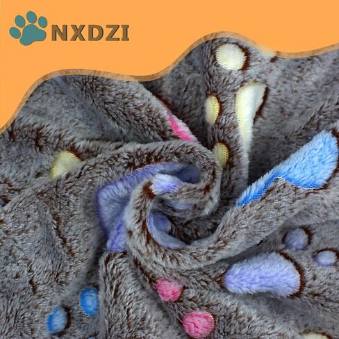 Dog Blankets for Medium Large Dogs, Cute Paw Pattern Washable 41" x 31" in Kuwait