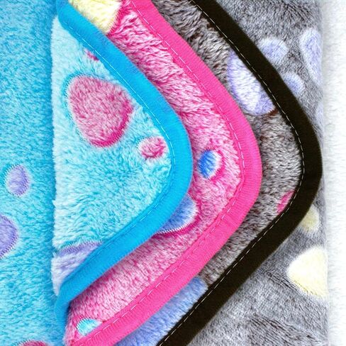 Dog Blankets for Medium Large Dogs, Cute Paw Pattern Washable 41" x 31" in Kuwait