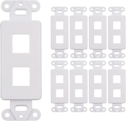 1 لوحة حائط بمنفذ Keystone، 1 لوحة حائط بيضاء بمقبس فردي (10 عبوات) in Kuwait