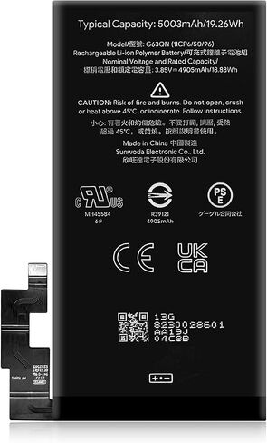 بطارية SHENMZ بقدرة 4410 مللي أمبير في الساعة لجهاز Pixel 6a، بطارية بديلة جديدة عالية السعة 0 دورة متوافقة مع Google Pixel 6a 6.1 بوصة موديل GX7AS، GB62Z، G1AZG مع مجموعات أدوات الإصلاح in Kuwait