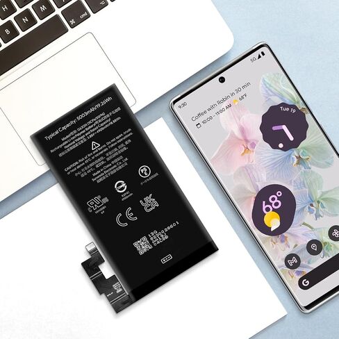 بطارية SHENMZ بقدرة 4410 مللي أمبير في الساعة لجهاز Pixel 6a، بطارية بديلة جديدة عالية السعة 0 دورة متوافقة مع Google Pixel 6a 6.1 بوصة موديل GX7AS، GB62Z، G1AZG مع مجموعات أدوات الإصلاح in Kuwait