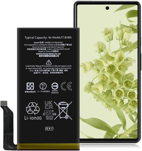 بطارية SHENMZ بقدرة 4410 مللي أمبير في الساعة لجهاز Pixel 6a، بطارية بديلة جديدة عالية السعة 0 دورة متوافقة مع Google Pixel 6a 6.1 بوصة موديل GX7AS، GB62Z، G1AZG مع مجموعات أدوات الإصلاح in Kuwait