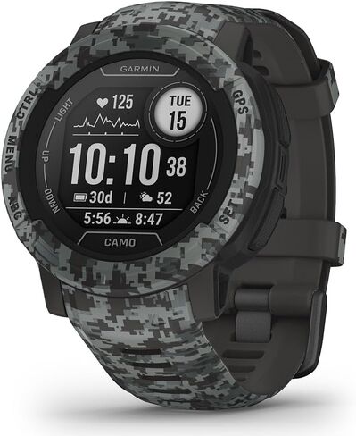 Garmin Instinct 2 Solar, Smaller-Sized Rugged Outdoor Watch with GPS, with Solar Charging Capabilities, Built for All Elements, Multi-GNSS Support, Tracback Routing and More, Graphite in Saudi Arabia