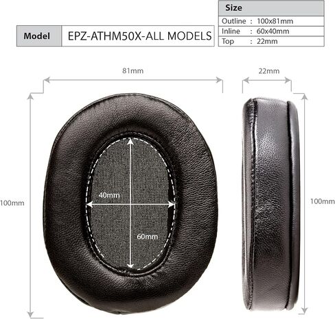 Dekoni Audio Technica ATH-M50X Ear Pads for Audio Technica Headphone Pads | ATH-M50X Earpads Replacement Pads in Saudi Arabia