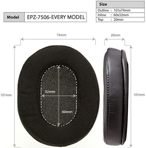 Dekoni Audio Technica ATH-M50X Ear Pads for Audio Technica Headphone Pads | ATH-M50X Earpads Replacement Pads in Saudi Arabia