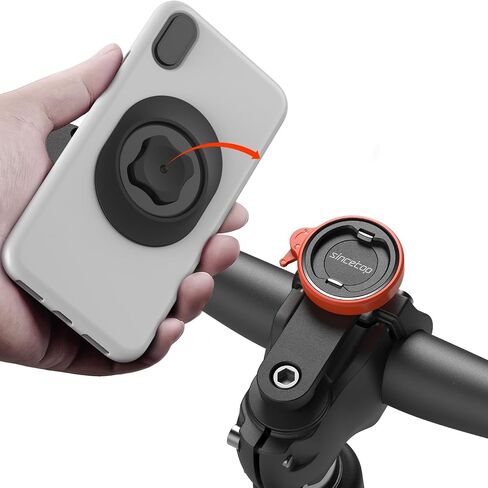 sincetop Bike Phone Mount,Mountain Bicycle Stem Phone Holder-Aluminum Handlebar Mini Phone Clip,Gravel/MTB/Road EBike Cycling Cell Phone Clamp,Quick Release Attach/Detach-Black【Series C-1st Gen】 in Kuwait