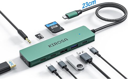 USB-C Hub: USB C Multiport Adapter for Macbook Pro Air - 9IN1 USBC to HDMI Hub Dongle - Traveling USB C Docking Station for Laptops and Type C Devices (4K HDMI 100W PD USB3.0 SD/TF Card Reader) in Kuwait