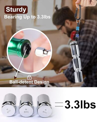 katerk 6pcs Bit Holder with Carabiner Socket for Mens Gift, 1/4 inch Hex Shank Aluminum Alloy Screwdriver Bit Holders, Quick Release Easy Change Impact Driver Drill Bit Keychain Extension (Classic) in Saudi Arabia