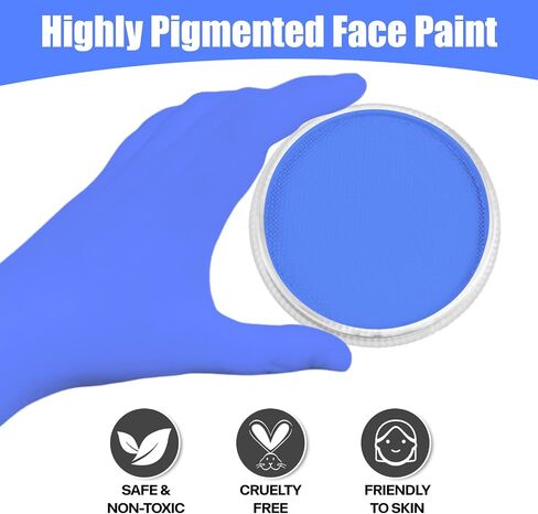 Go Ho Amazon Green Face Paint Washable for Halloween Makeup,Creamy to Gel Water Based Green Body Paint Full Coverage for Adults Children Cosplay SFX Costumes Festivals Makeup,25g in Kuwait