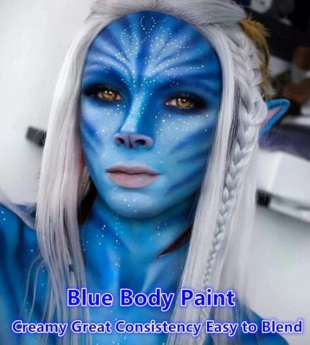 Go Ho Amazon Green Face Paint Washable for Halloween Makeup,Creamy to Gel Water Based Green Body Paint Full Coverage for Adults Children Cosplay SFX Costumes Festivals Makeup,25g in Kuwait