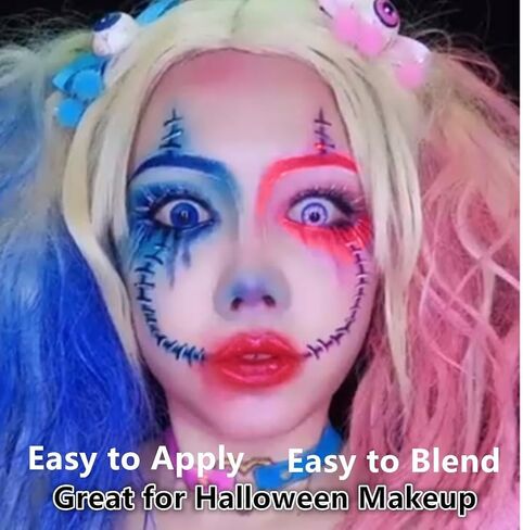 Go Ho Amazon Green Face Paint Washable for Halloween Makeup,Creamy to Gel Water Based Green Body Paint Full Coverage for Adults Children Cosplay SFX Costumes Festivals Makeup,25g in Kuwait