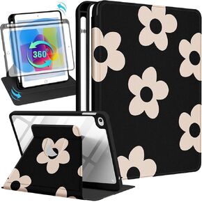 for Apple iPad Mini 4/5 Case, for iPad Mini 4th/5th Generation Cases Kids Cute Folio Cover with Pencil Holder Girls Women Girly Kawaii Strawberry Rotating Stand for iPad Mini 7.9 Inch in Kuwait