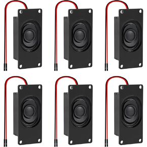 6pcs Speaker 3 Watt 8 Ohm Mini Speaker 8ohm 3w Loudspeaker Full-Range Cavity Micro Speaker with Separating Interface 3.3V 5V for Small Electronic Projects Advertising Machines LCD TV Monitors