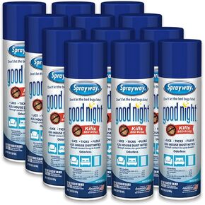 Good Night Bed Bug Spray, 16oz | Odorless, Water-Based, EPA Registered | Eliminates Bed Bugs, Lice, Ticks, Fleas, House Dust Mites | Ideal for Homes, Dormitories, Hotels