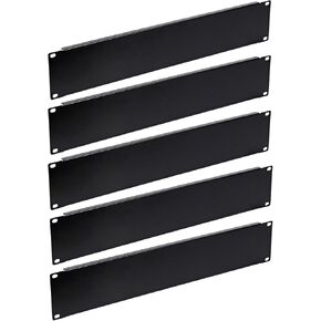 Aeons 1U Blank Rack Mount Panel Spacer for 19-Inch Server Network Rack Enclosure Plastic Tool-Less Black 10-Pack