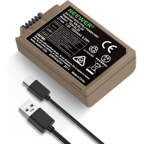 NEEWER DMW-BLC12 1100mAh Replacement Battery for Lumix DMC-G7 G85 G95 FZ300 FZ2500 DC-Z1000 II Sigma FP FP L V-LUX 5 Camera, 2.3 Hrs Safe 100% Full Battery Charge with USB Type C Fast Charging Cable