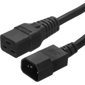 PATIKIL AC Power Cord 3 Prong C14 Male to C19 Female 1.64Ft 250V 10A 16A PDU Extension Cable for Laptop Electronics TV Computer Printer Radio Monitor