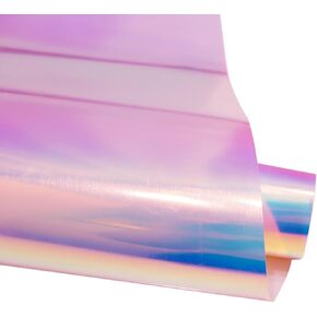 Holographic Heat Transfer Vinyl 10.5IN x 6FT Rainbow HTV Iron on Vinyl for DIY Iron on Fabrics T-Shirts Hats Compatible with Cricut, Cameo, Heat Press Machines (holographic blue HTV vinyl
