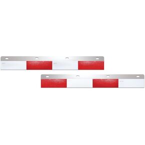 Grand General 30970 Aluminum Angled Mud Flap Strip with Reflective 6" DOT-C2 Conspicuity Tape