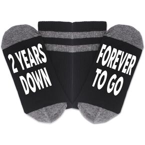 Anniversary Socks,2nd Anniversary,His and Hers Gift,Couple Gifts,Mr and Mrs Gifts,Husband Gift,Wife Gift.（216）