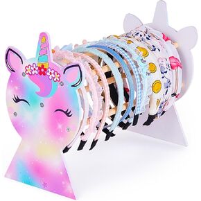 Basumee Girls Headband Holder Organizer Hair Hoop Headband Display Stand Unicorn Hairband Stand Organizer Headband Storage Home Room Decors for Girls, Blue Purple in Kuwait