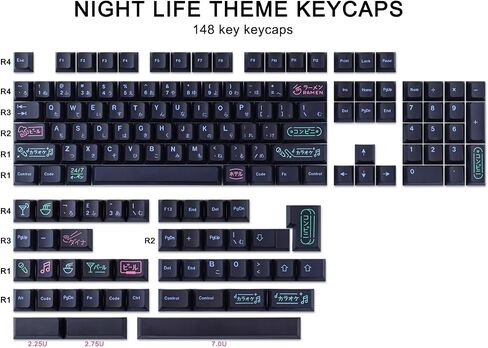 JOMKIZ Keycaps, 136 Keys Dye Sublimation Cherry Profile Keycaps Custom Keycap Set for Cherry MX Switches Mechanical Keyboards in Saudi Arabia