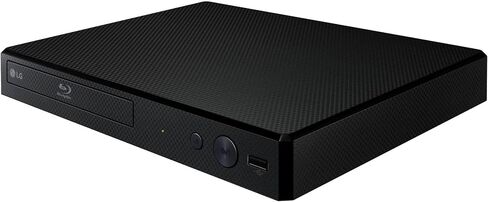 مشغل أقراص Blu-ray ومشغل DVD من LG BP350، ترقية كاملة الوضوح 1080 بكسل مع خدمات البث، وشبكة Wi-Fi مدمجة، ومخرج HDMI ومتوافق مع HI-FI الذكي، مزود بكابل Alphasonik HDMI in Kuwait