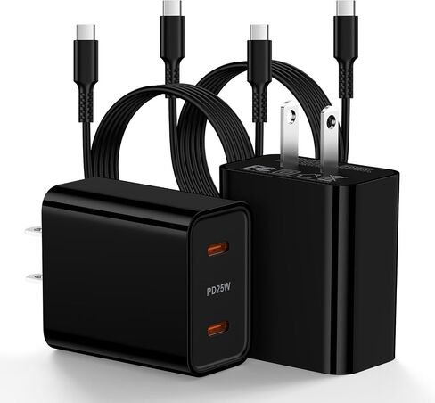 25W Samsung Super Fast Charger Adapter for Samsung Galaxy A55 A35 A34 S24 Z Flip6 A54 A14,Dual Port USB C Wall Charger Block 6ft Type C Cable for Motorola Moto G 2024/G Stylus 5G/G Power/Edge+/Razr 50 in Saudi Arabia
